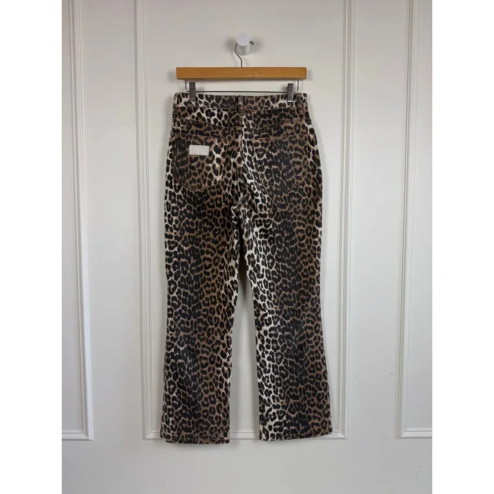 Ganni Betzy Cropped Cheetah Pants (4/27)